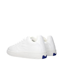 White Leather Low Top Sneakers
