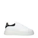 White Leather Low Top Sneakers
