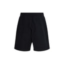 Black Cotton Bermuda Shorts