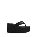Black Polyamide Platform Sandals