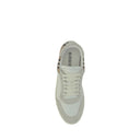 White Calf Leather Bos Taurus Low Top Sneakers