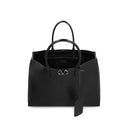 Black Calfskin Tote Bag