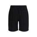 Black Cotton Bermuda Shorts