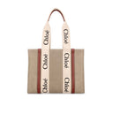 Beige Linen Tote Bag