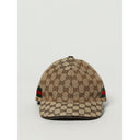 Beige Cotton And Leather Cap (Baseball Hat)