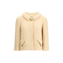 Cream Fleece Wool Coat