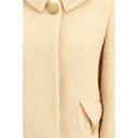 Cream Fleece Wool Coat