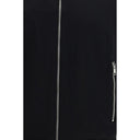 Black Fleece Wool Full-Length Jacket