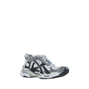 Gray Polyurethane Athletic Sneakers