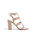 Beige Calfskin Platform Sandals