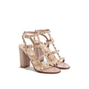Beige Calfskin Platform Sandals