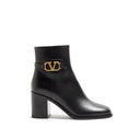 Black Calfskin Ankle Boots