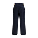 Blue Cotton Cargo Pants