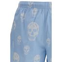 Light Blue Polyamide Bermuda Shorts