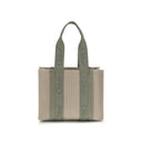 Beige Linen Shoulder Bag