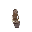 Brown Calf Leather Bos Taurus Sandals
