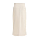 Cream Modal Midi Skirt
