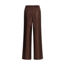 Brown Viscose Casual Pants