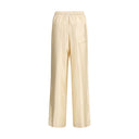 Cream Viscose Casual Pants