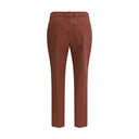 Multicolor Cotton Casual Pants