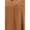 Beige Viscose T-Shirt