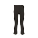 Black Elastane Flared Pants