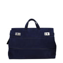 Blue Leather Handbag