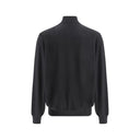 Black Fleece Wool Cardigan