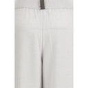 Gray Fleece Wool Casual Pants