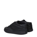 Black Fabric Low Top Sneakers
