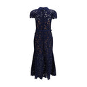 Blue Polyester Cocktail Dress