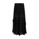 Black Viscose Long Skirt