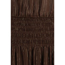 Brown Silk Long Dress