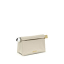 Cream Calf Leather Bos Taurus Clutch Bag