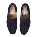 Blue Calfskin Slip-On Loafers