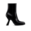 Black Calfskin Ankle Boots