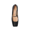 Black Calfskin Ballet Flats