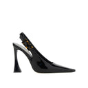 Black Calfskin Platform Pumps