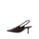 Burgundy Calfskin Mid Heel Pumps