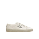 White Canvas Low Top Sneakers