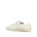 White Canvas Low Top Sneakers