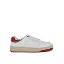 White Calfskin Low Top Sneakers