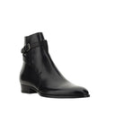 Black Calfskin Ankle Boots
