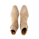 Beige Calfskin Ankle Boots