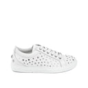 White Calfskin Low Top Sneakers