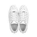 White Calfskin Low Top Sneakers