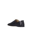 Black Lamb Leather Slip-On Loafers