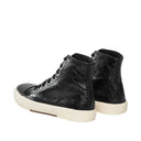 Black Calfskin High Top Sneakers