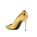 Gold Calfskin Pumps