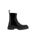 Black Calfskin Ankle Boots